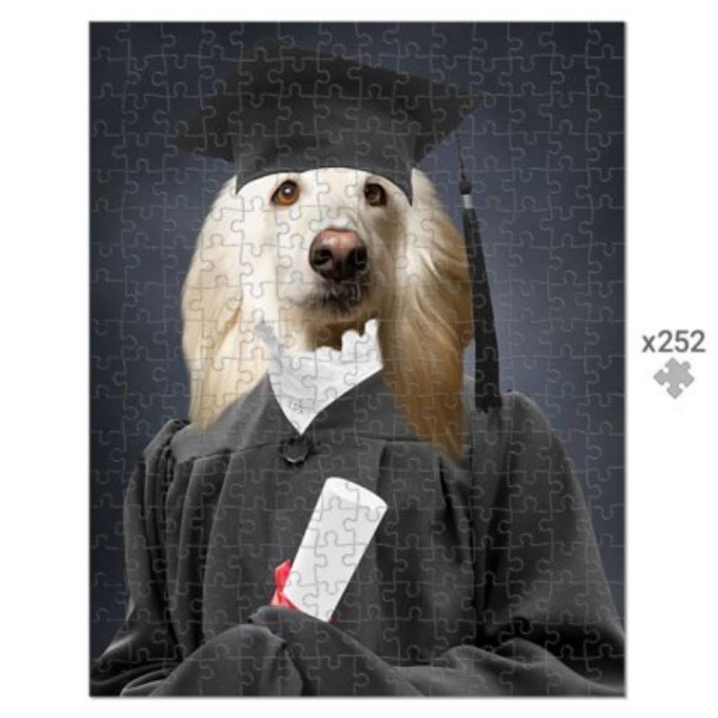 Pet Portraits | The Female Graduate: Custom Pet Puzzle | Paw & Glory