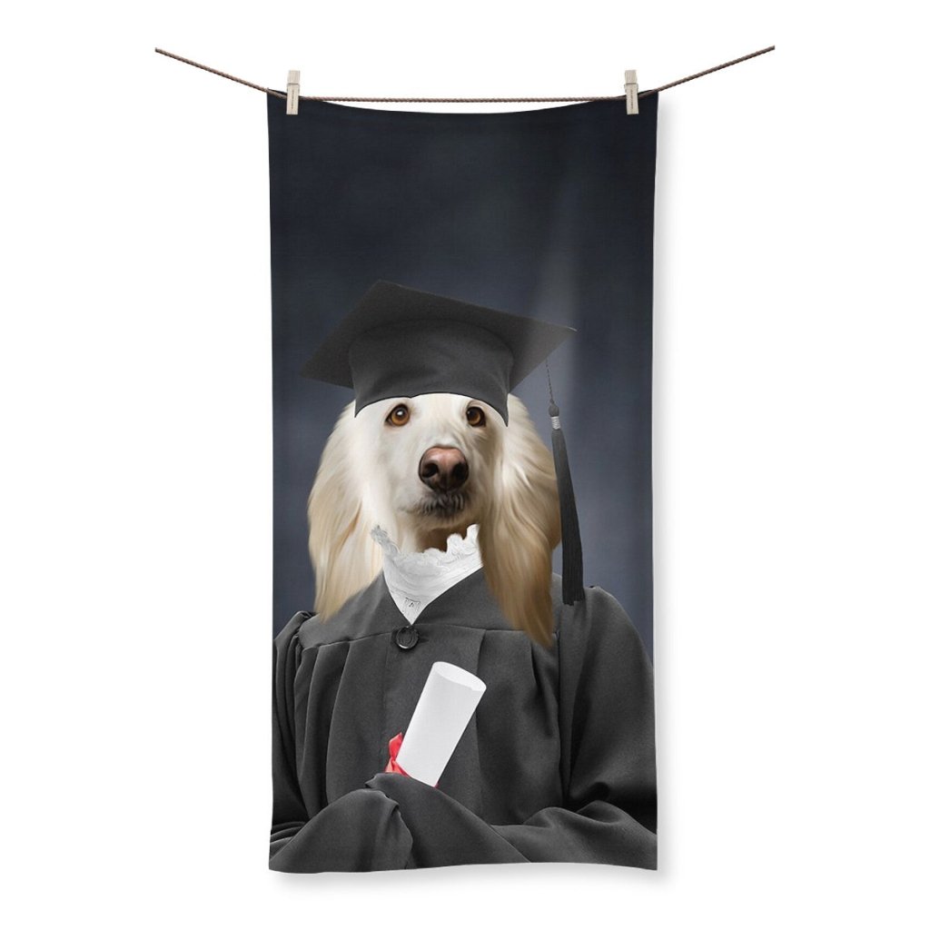 Pet Portraits | The Female Graduate: Custom Pet Towel | Paw & Glory