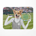 The Female Tennis Player: Custom Pet Blanket