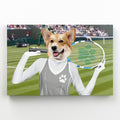The Female Tennis Player: Custom Pet Canvas
