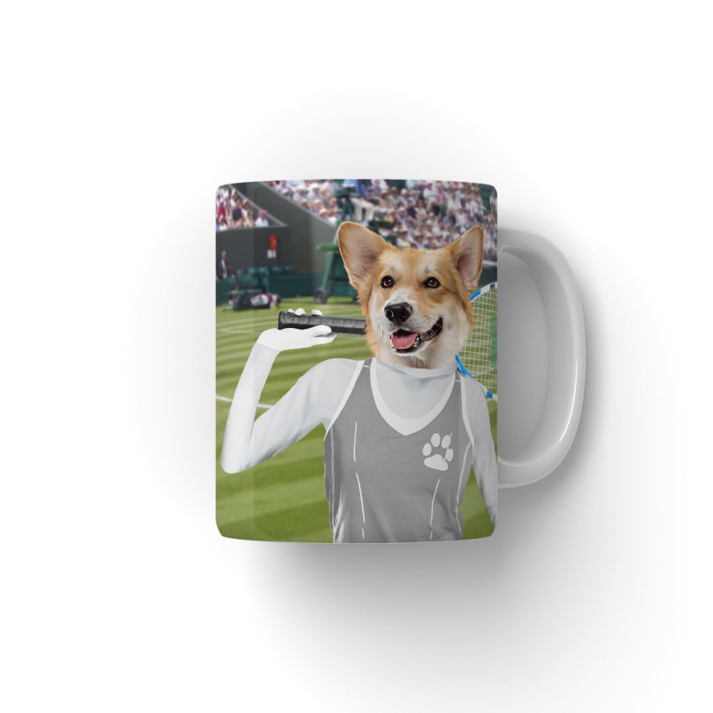 Pet Portraits | The Female Tennis Player: Custom Pet Coffee Mug | Paw & Glory