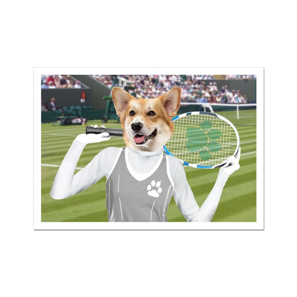 Pet Portraits | The Female Tennis Player: Custom Pet Portrait | Paw & Glory