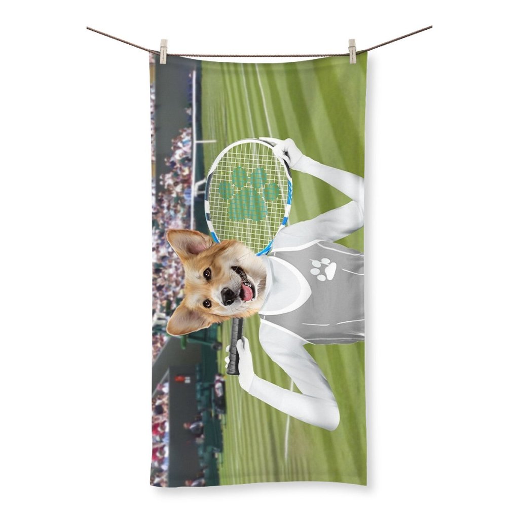 The Female Tennis Player: Custom Pet Towel - Paw & Glory - Dog Portraits - Pet Portraits