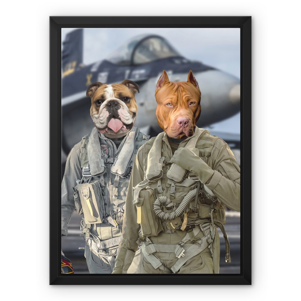 Pet Portraits | The Fighter Pilots: Custom Pet Canvas | Paw & Glory