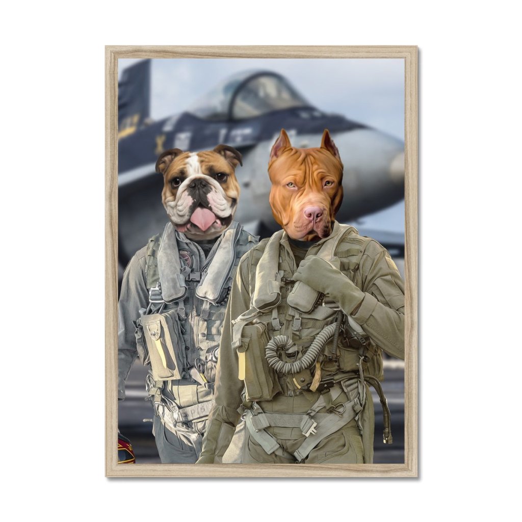 Pet Portraits | The Fighter Pilots: Custom Pet Portrait | Paw & Glory