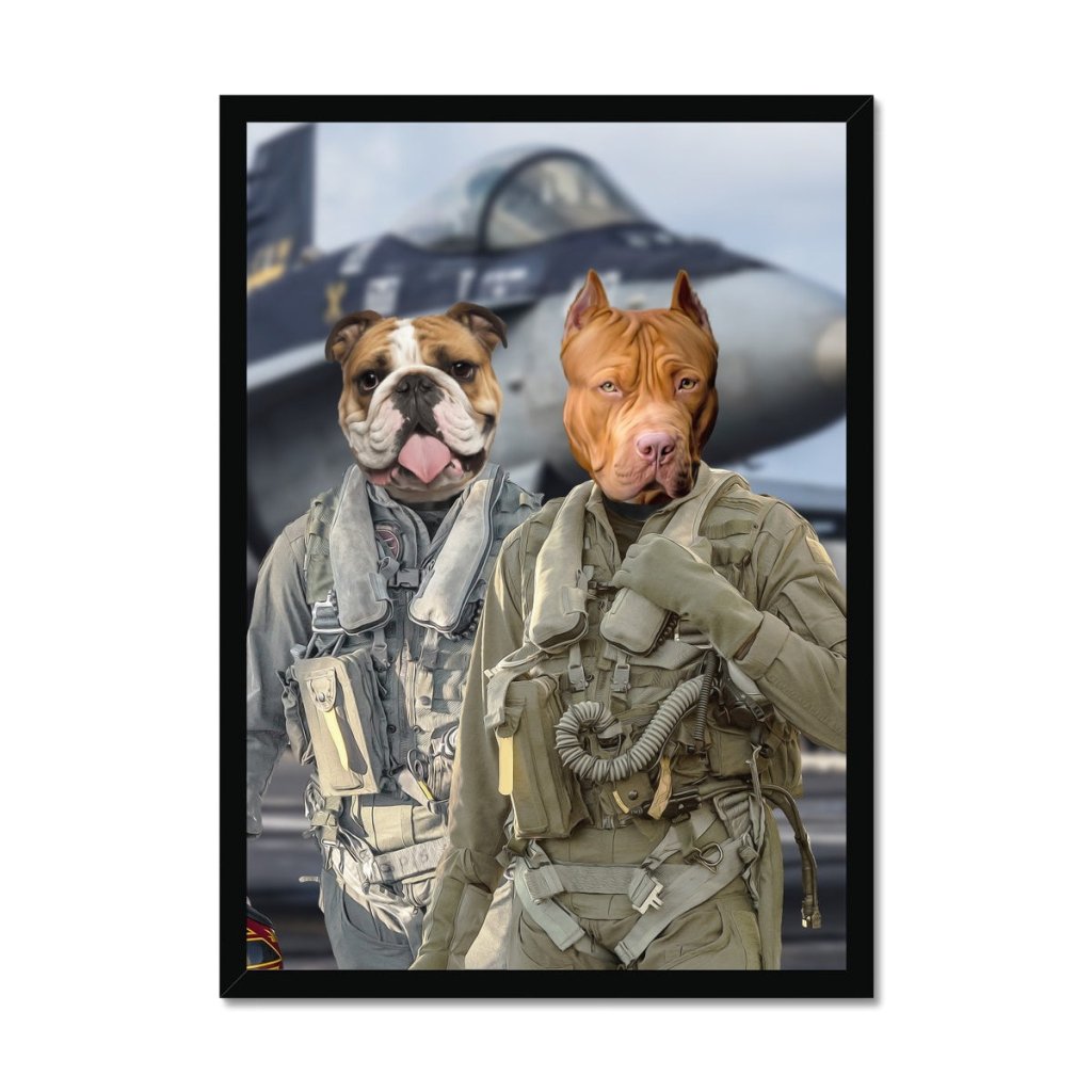 Pet Portraits | The Fighter Pilots: Custom Pet Portrait | Paw & Glory