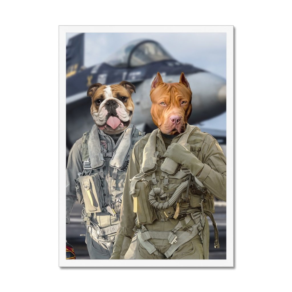 Pet Portraits | The Fighter Pilots: Custom Pet Portrait | Paw & Glory