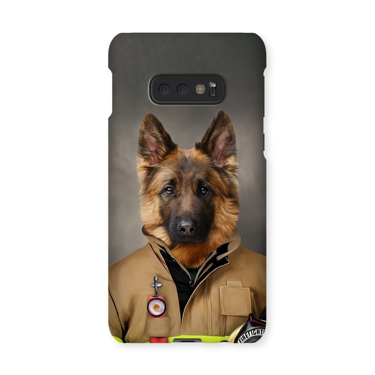The Firefighter: Custom Pet Phone Case - Paw & Glory - Dog Portraits - Pet Portraits