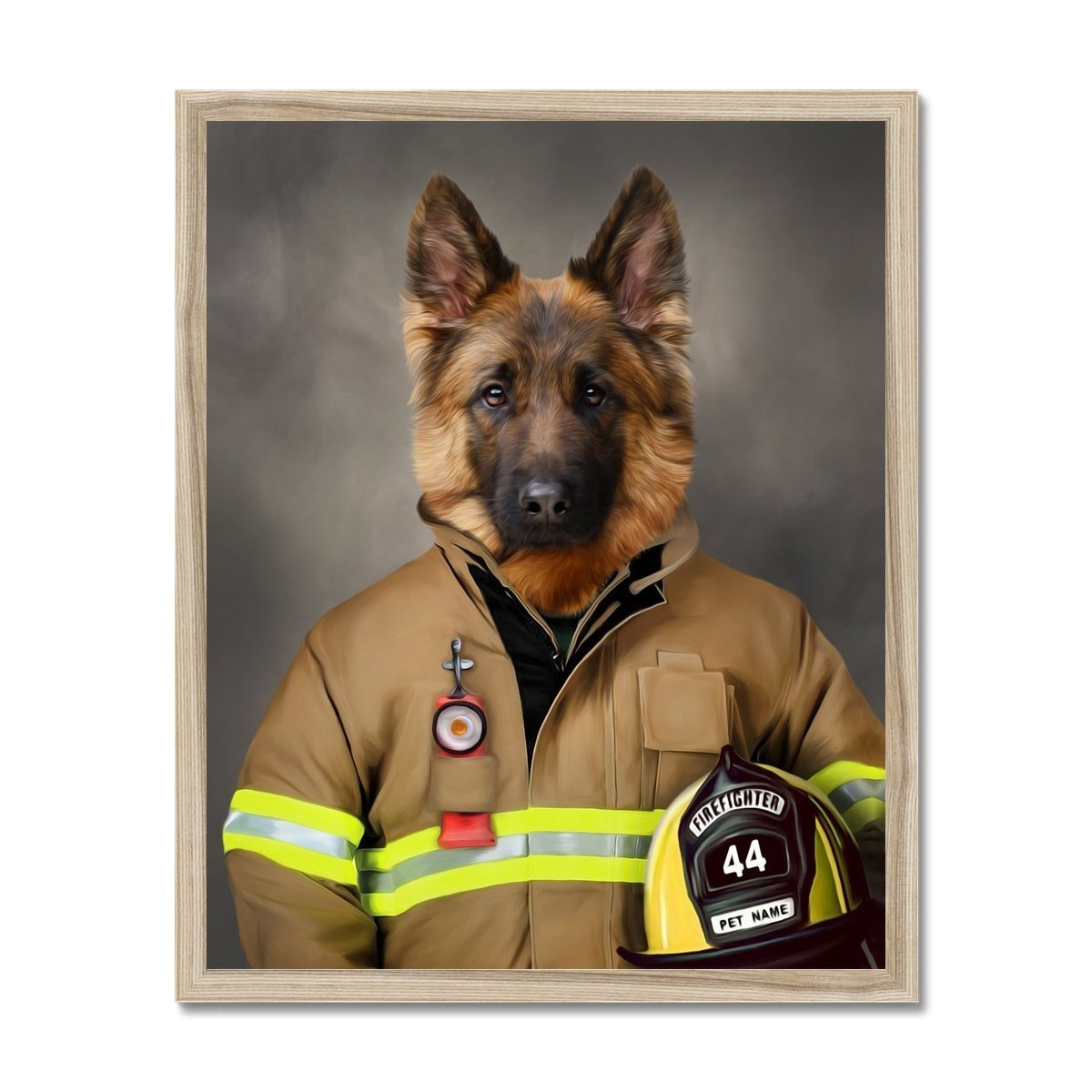 Pet Portraits | The Firefighter: Custom Pet Portrait | Paw & Glory