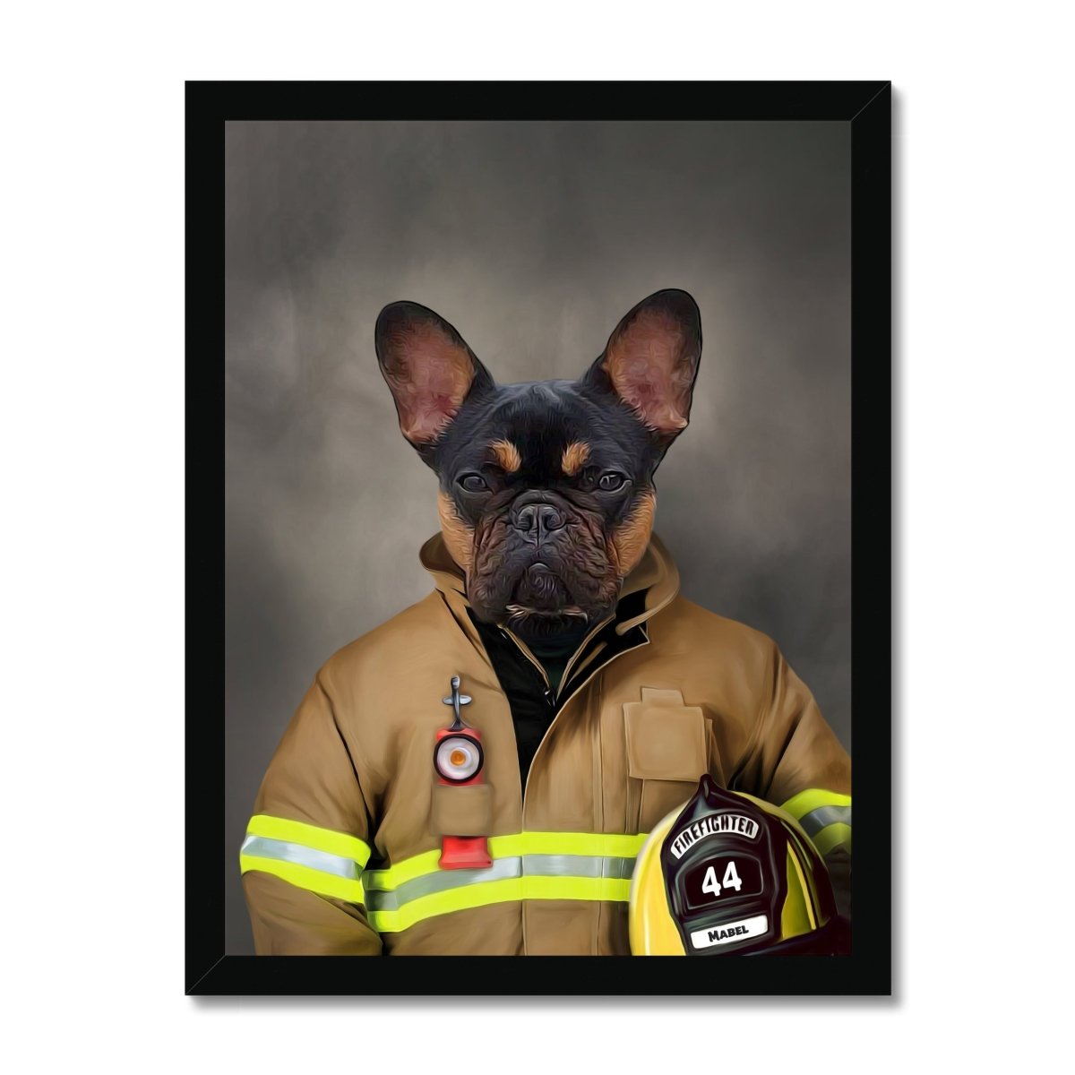 Pet Portraits | The Firefighter: Custom Pet Portrait | Paw & Glory