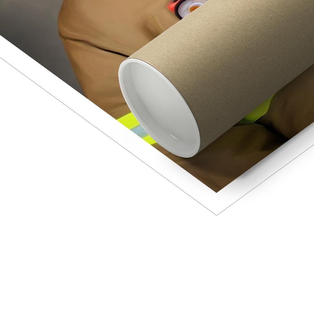 Pet Portraits | The Firefighter: Custom Pet Poster | Paw & Glory