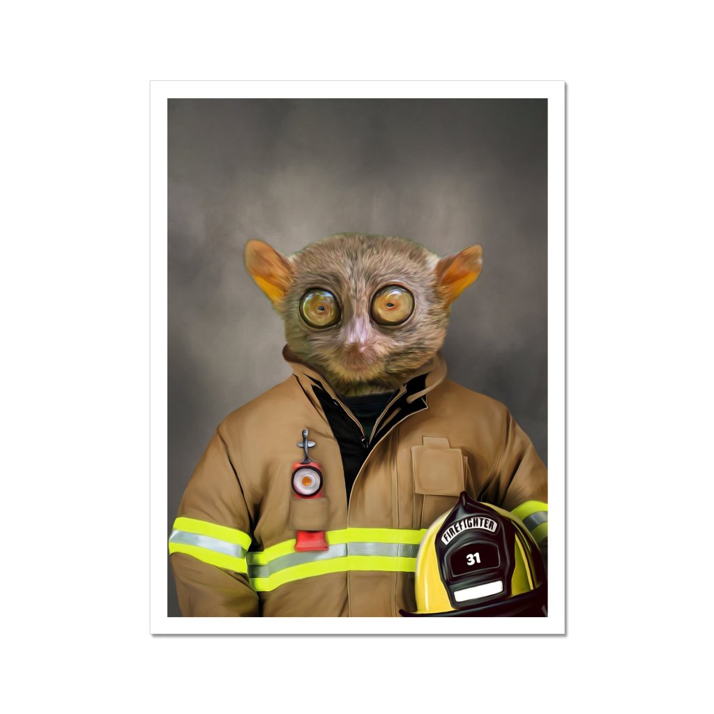 Pet Portraits | The Fireman: Animal Art Poster | Paw & Glory