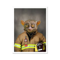 The Fireman: Animal Art Poster