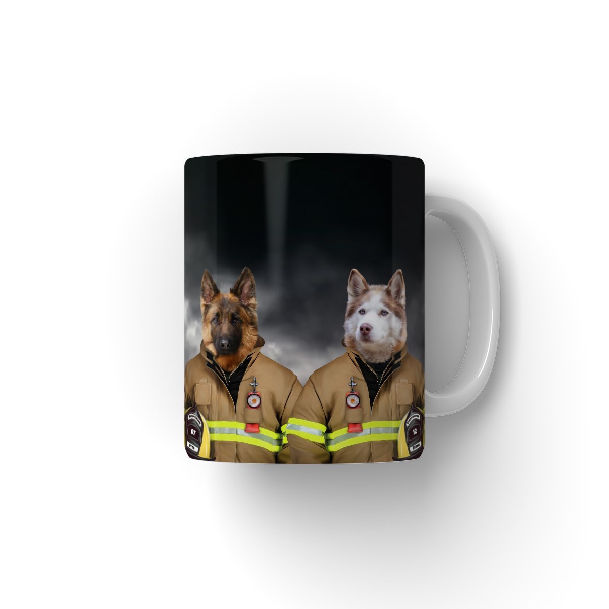 Pet Portraits | The Firemen: Custom Pet Coffee Mug | Paw & Glory