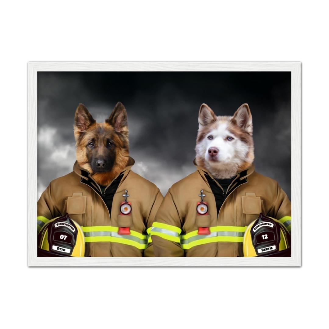 Pet Portraits | The Firemen: Custom Pet Portrait | Paw & Glory