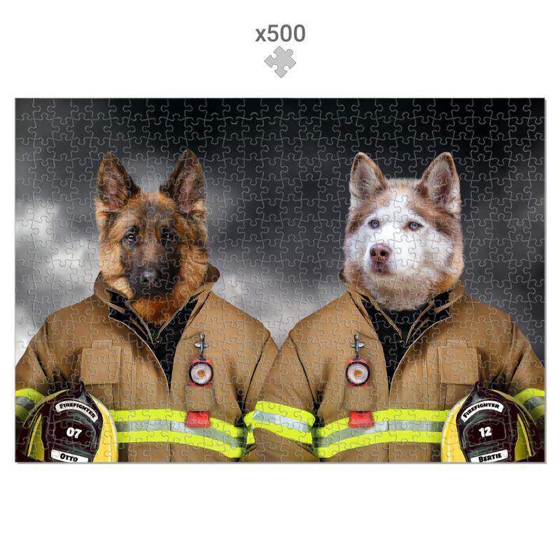 Pet Portraits | The Firemen: Custom Pet Puzzle | Paw & Glory