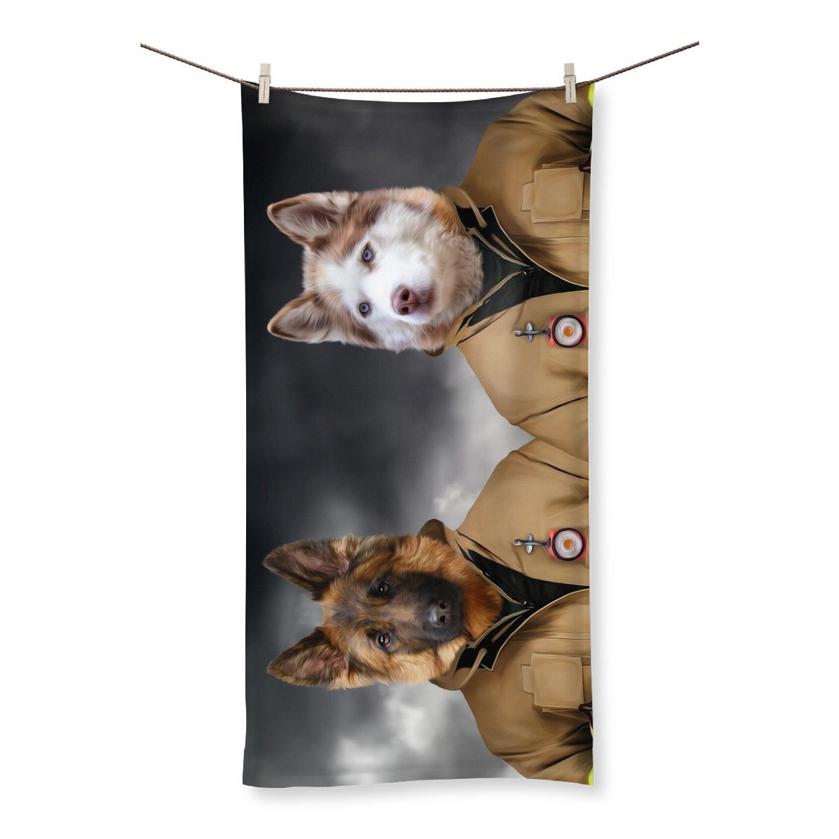 Pet Portraits | The Firemen: Custom Pet Towel | Paw & Glory