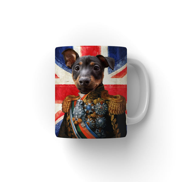 The First Lieutenant British Flag Edition: Custom Pet Coffee Mug | royal pet portrait | Paw & Glory