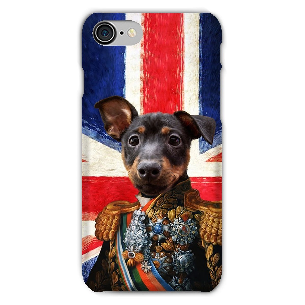 Pet Portraits | The First Lieutenant British Flag Edition: Custom Pet Phone Case | Paw & Glory