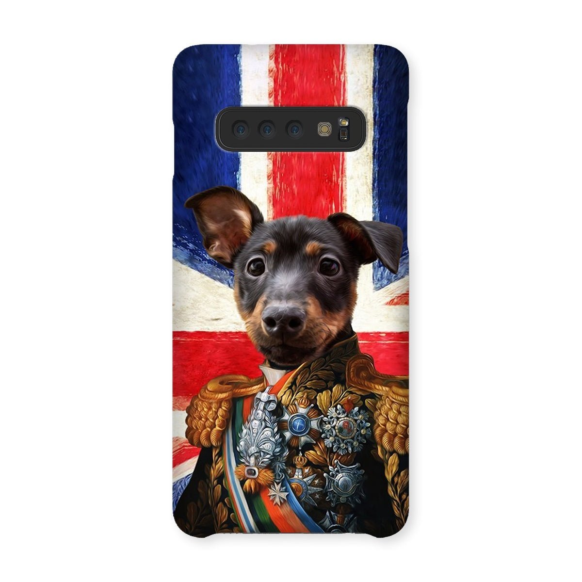 The First Lieutenant British Flag Edition: Custom Pet Phone Case - Paw & Glory - Dog Portraits - Pet Portraits