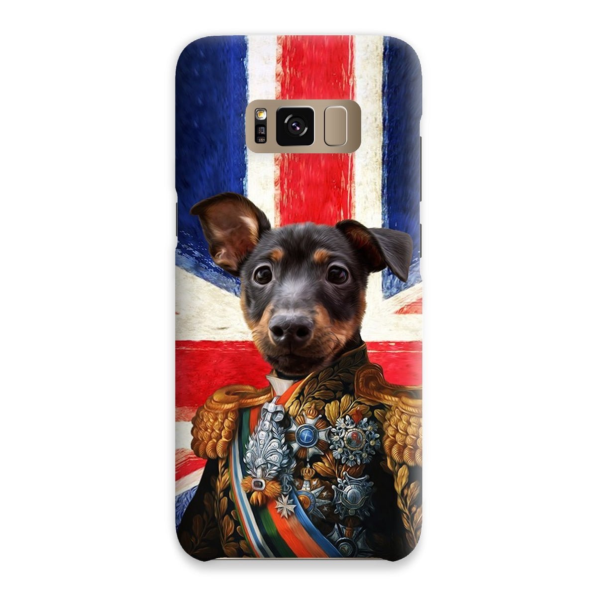 Pet Portraits | The First Lieutenant British Flag Edition: Custom Pet Phone Case | Paw & Glory