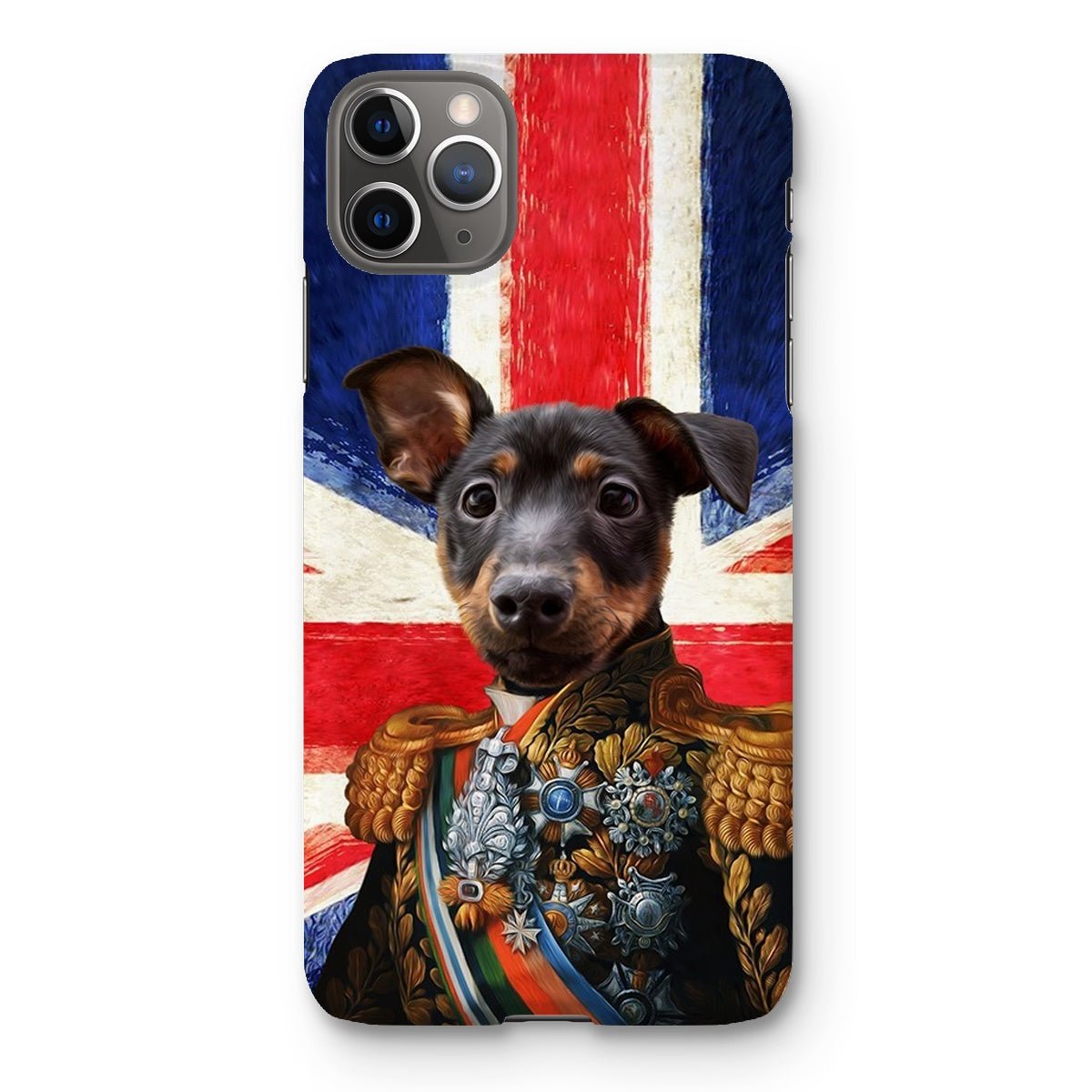 Pet Portraits | The First Lieutenant British Flag Edition: Custom Pet Phone Case | Paw & Glory