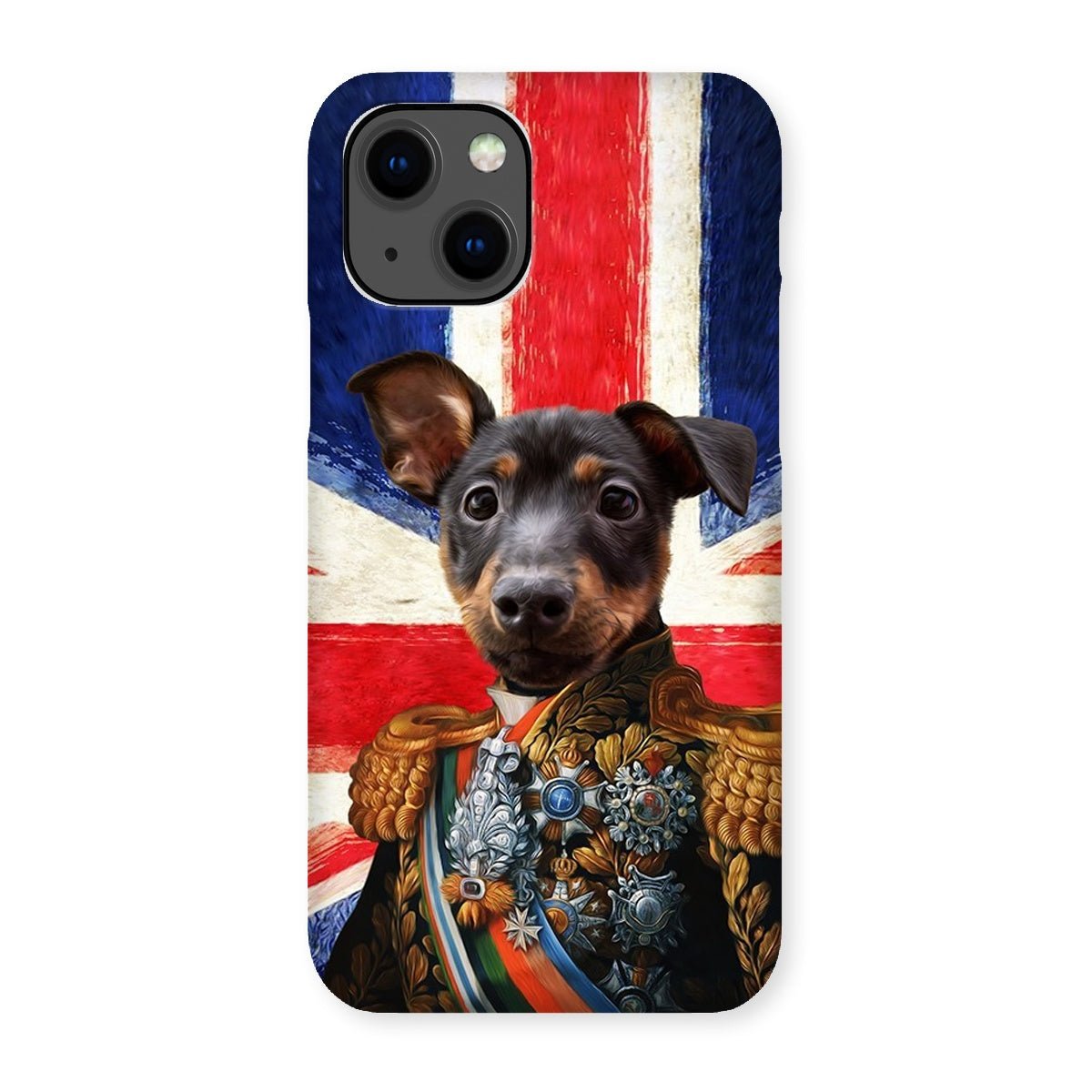 Pet Portraits | The First Lieutenant British Flag Edition: Custom Pet Phone Case | Paw & Glory