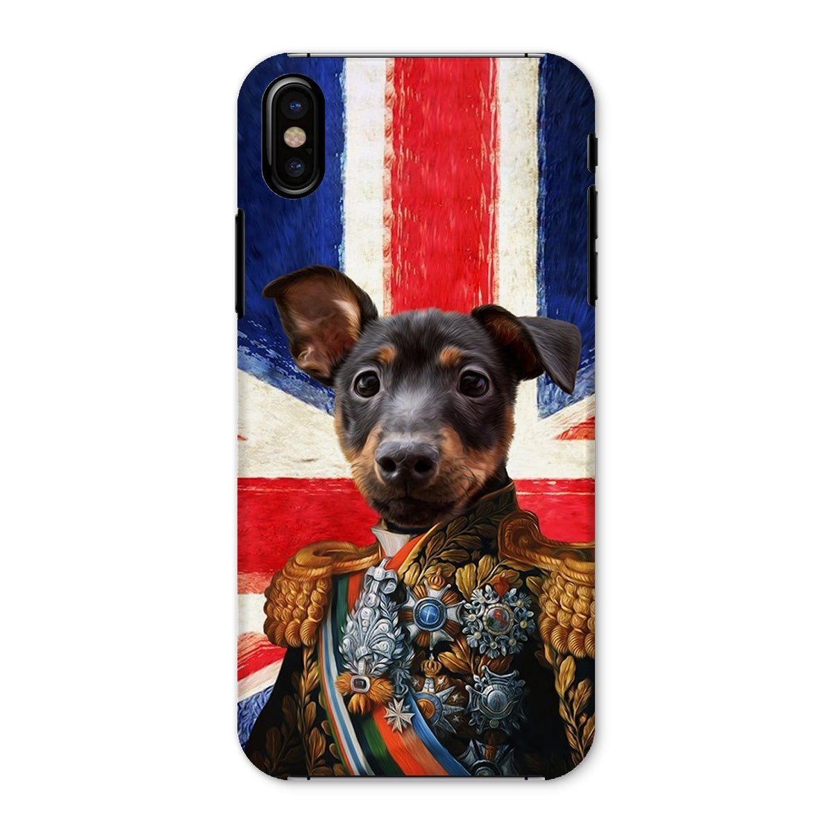 Pet Portraits | The First Lieutenant British Flag Edition: Custom Pet Phone Case | Paw & Glory