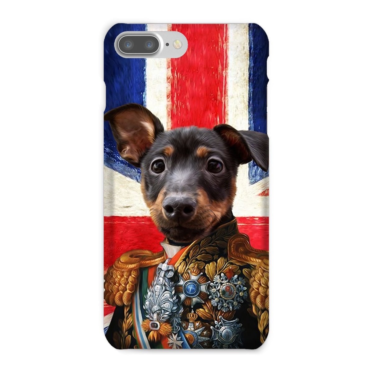 Pet Portraits | The First Lieutenant British Flag Edition: Custom Pet Phone Case | Paw & Glory