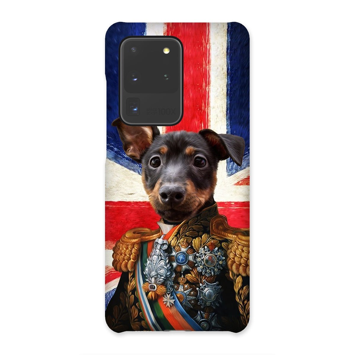 Pet Portraits | The First Lieutenant British Flag Edition: Custom Pet Phone Case | Paw & Glory