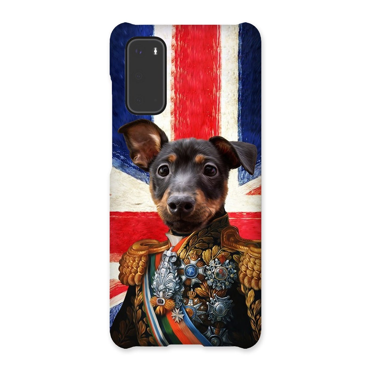 Pet Portraits | The First Lieutenant British Flag Edition: Custom Pet Phone Case | Paw & Glory