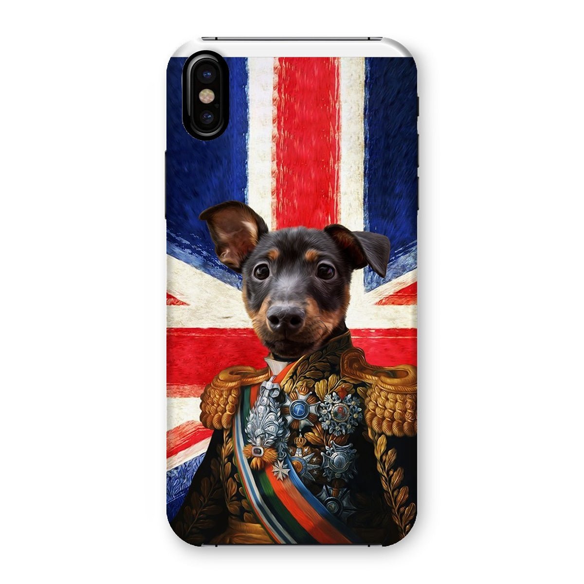 Pet Portraits | The First Lieutenant British Flag Edition: Custom Pet Phone Case | Paw & Glory