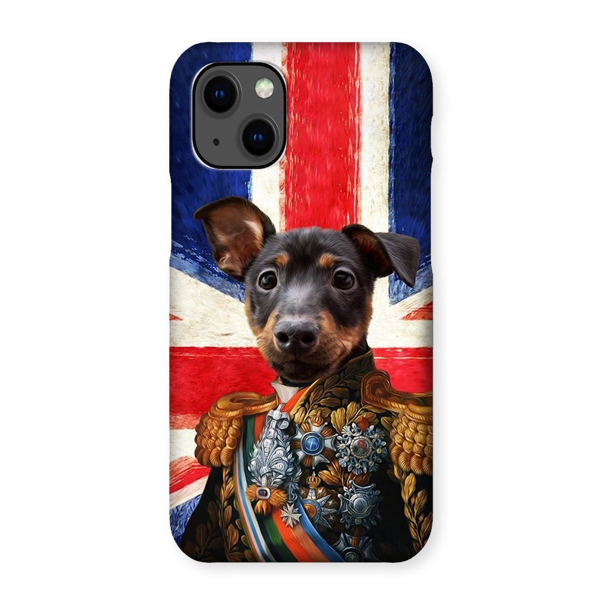 Pet Portraits | The First Lieutenant British Flag Edition: Custom Pet Phone Case | Paw & Glory