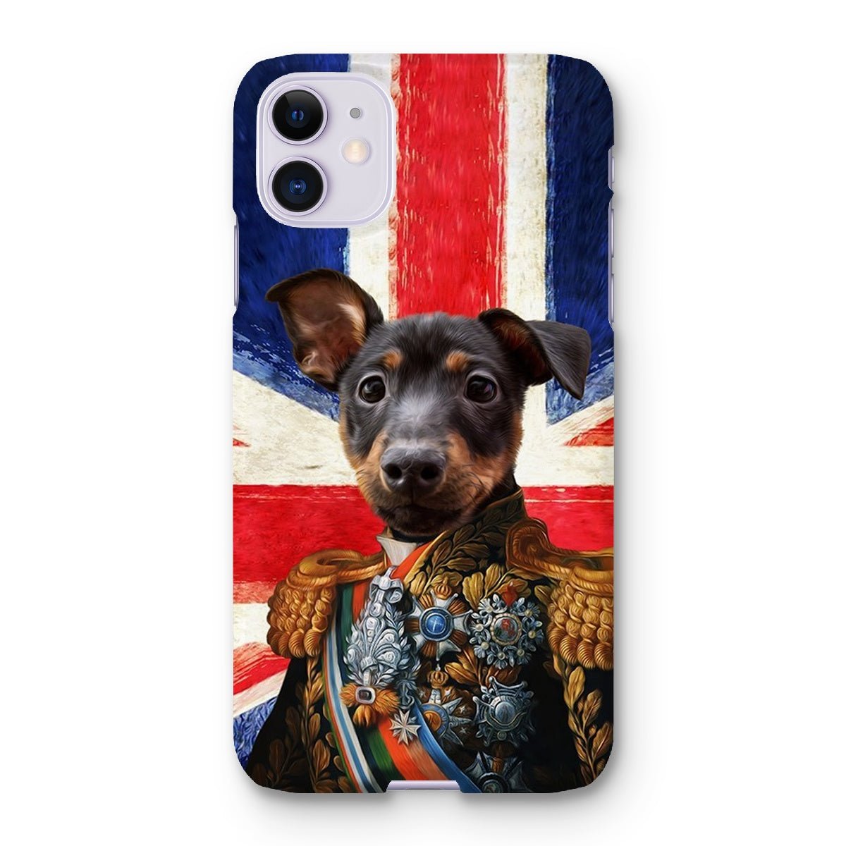 Pet Portraits | The First Lieutenant British Flag Edition: Custom Pet Phone Case | Paw & Glory