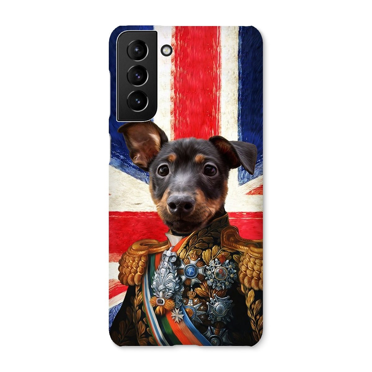 Pet Portraits | The First Lieutenant British Flag Edition: Custom Pet Phone Case | Paw & Glory