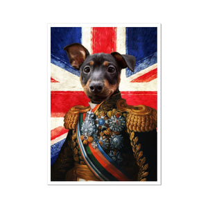 The First Lieutenant British Flag Edition: Custom Pet Portrait - Paw & Glory - Dog Portraits - Pet Portraits