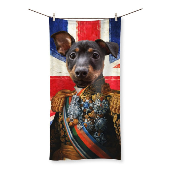 The First Lieutenant British Flag Edition: Custom Pet Towel | royal pet portrait | Paw & Glory