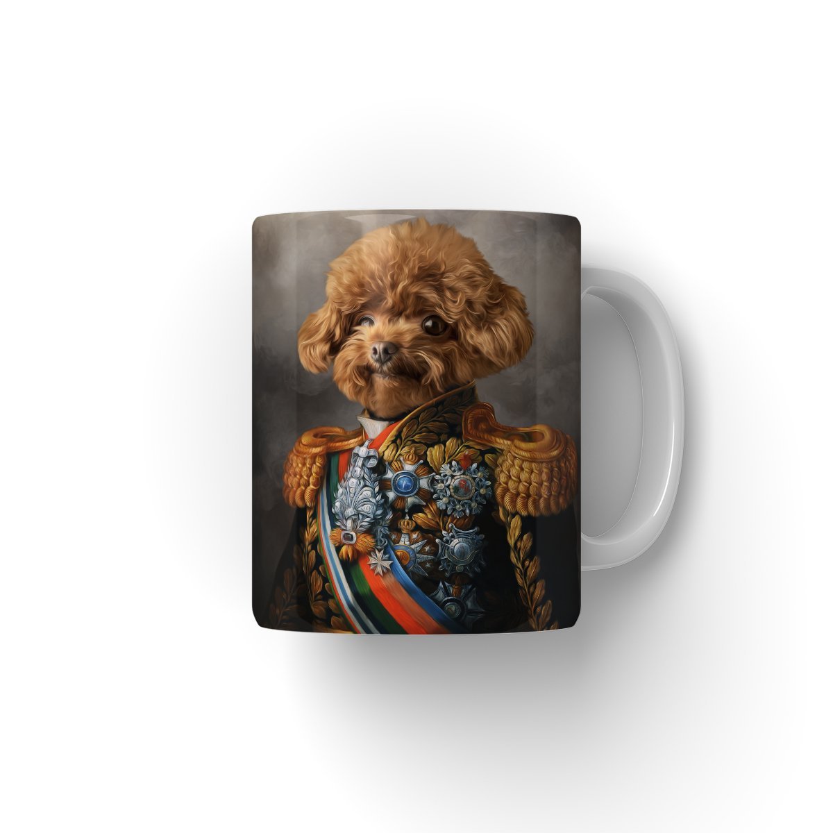 The First Lieutenant: Custom Pet Coffee Mug - Paw & Glory - Dog Portraits - Pet Portraits