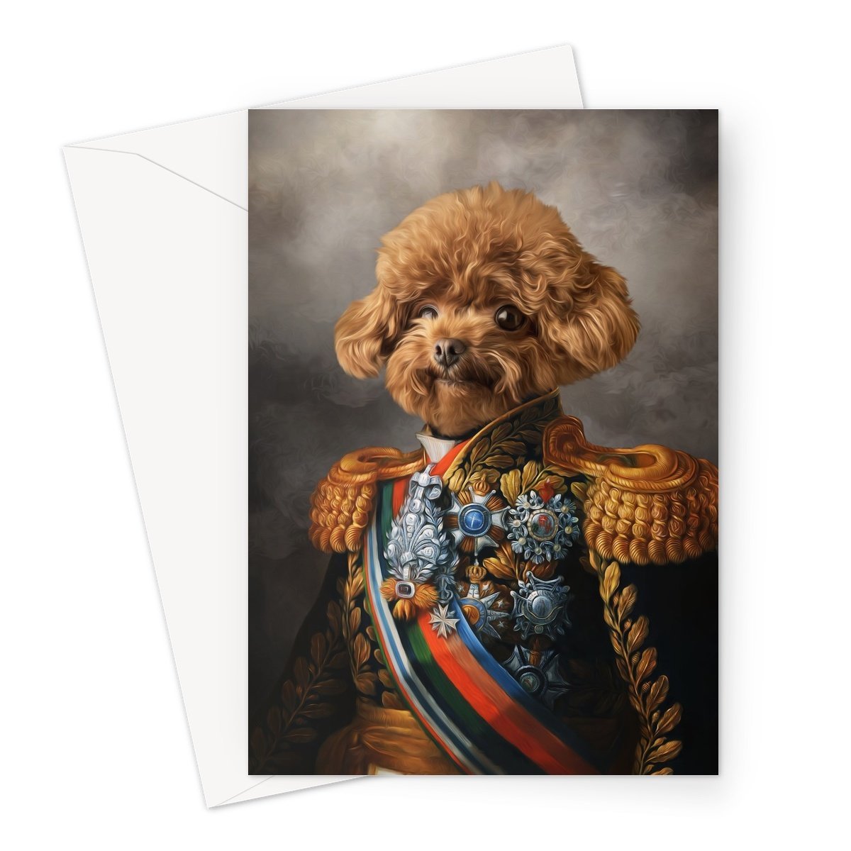Pet Portraits | The First Lieutenant: Custom Pet Greeting Card | Paw & Glory
