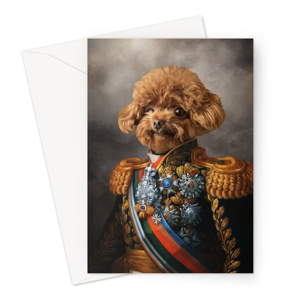 The First Lieutenant: Custom Pet Greeting Card | royal pet portrait | Paw & Glory