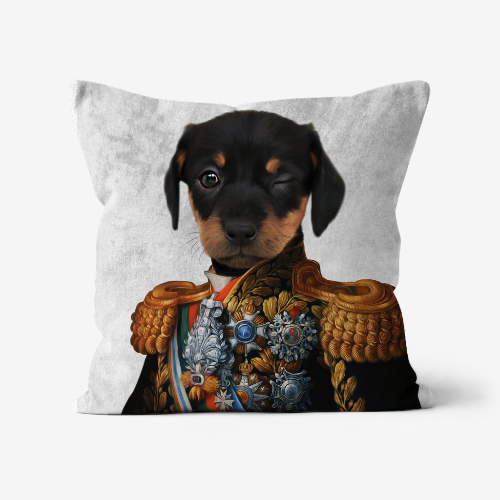 Pet Portraits | The First Lieutenant: Custom Pet Pillow | Paw & Glory