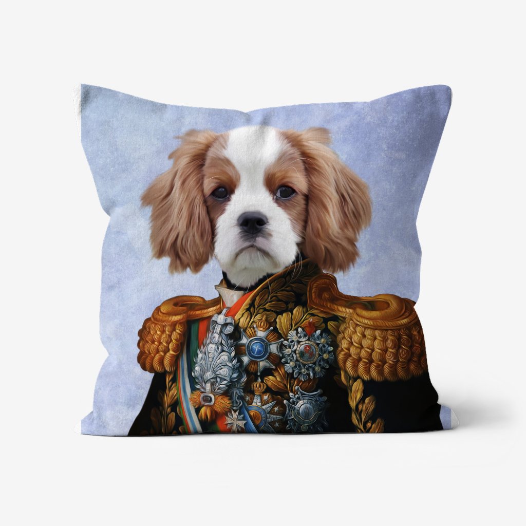 The First Lieutenant: Custom Pet Pillow - Paw & Glory - Dog Portraits - Pet Portraits