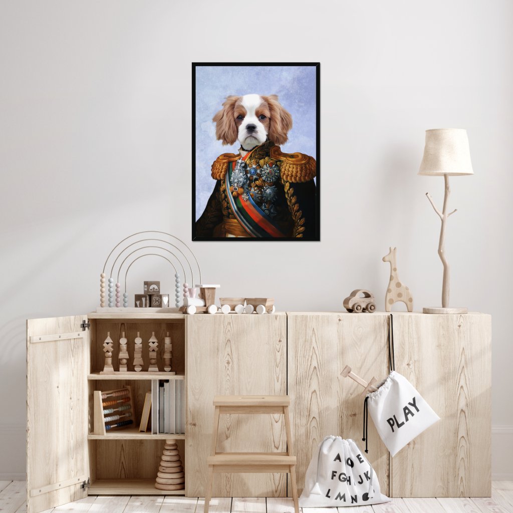 The First Lieutenant: Custom Pet Portrait - Paw & Glory - Dog Portraits - Pet Portraits