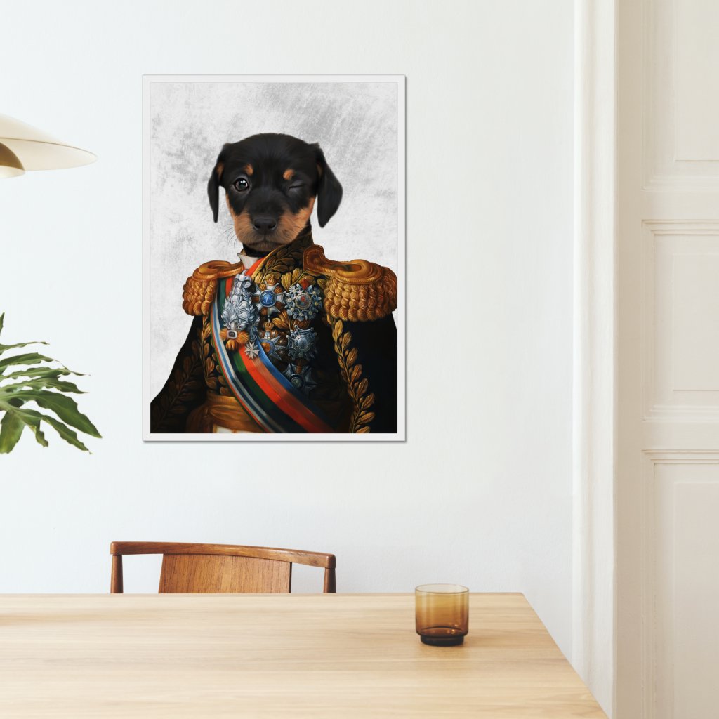 Pet Portraits | The First Lieutenant: Custom Pet Portrait | Paw & Glory
