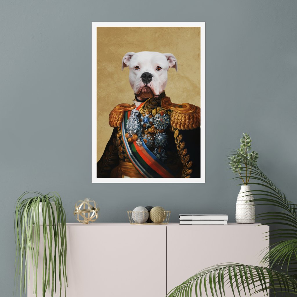 Pet Portraits | The First Lieutenant: Custom Pet Poster | Paw & Glory