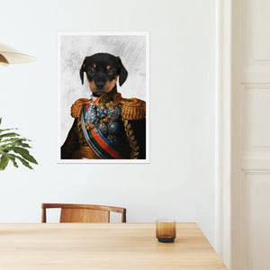 The First Lieutenant: Custom Pet Poster - Paw & Glory - Dog Portraits - Pet Portraits