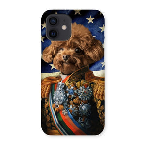 The First Lieutenant USA Flag Edition: Custom Pet Phone Case - Paw & Glory - Dog Portraits - Pet Portraits