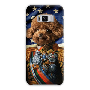 The First Lieutenant USA Flag Edition: Custom Pet Phone Case - Paw & Glory - Dog Portraits - Pet Portraits