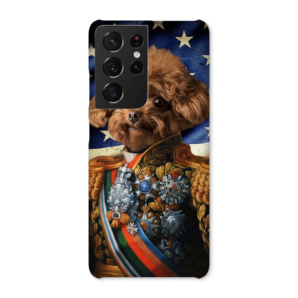 Pet Portraits | The First Lieutenant USA Flag Edition: Custom Pet Phone Case | Paw & Glory