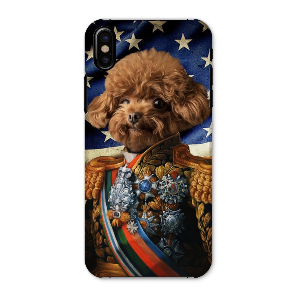 Pet Portraits | The First Lieutenant USA Flag Edition: Custom Pet Phone Case | Paw & Glory